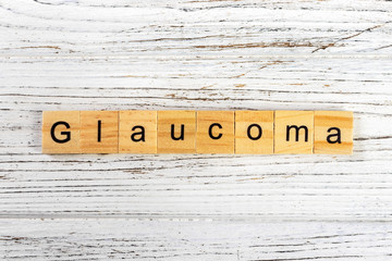 GLAUCOMA word made with wooden blocks concept