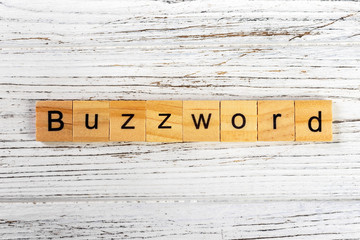 BUZZWORD word made with wooden blocks concept