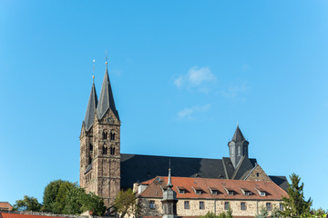Fototapeta na wymiar The cathedral of the small German town Fritzlar
