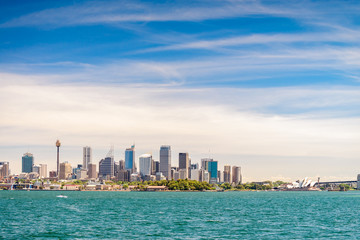 Obraz premium Sydney widok na panoramę miasta od morza