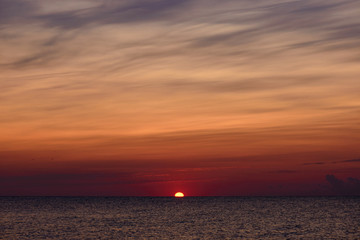 beautiful sunset over the sea