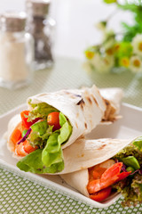 Sandwiches roll tortilla