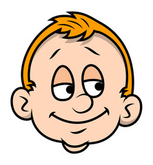 Happy Cartoon Boy Face