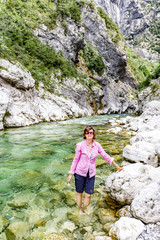 Naklejka premium Hiking in the Grand Canyon in southern France