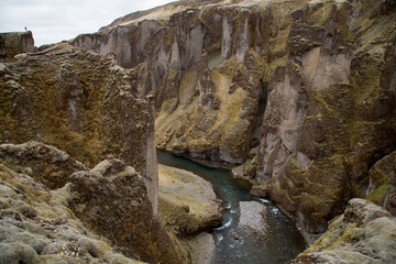 Felsschlucht Fjadrargljufur in Island