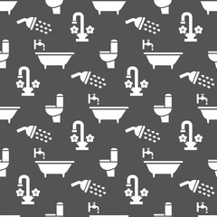 Bathroom or toilet seamless pattern design