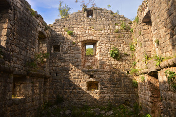 Stone house walls