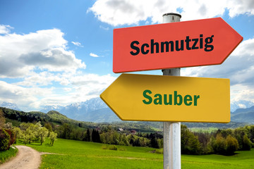 Schild 252 - Sauber