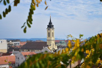 Scenic view of an old church tower