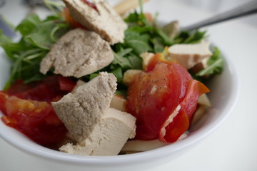 fresh raw vegetable salad as a healthy snack