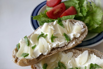fresh raw vegetable salad as a healthy snack
