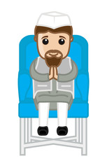 Muslim Political Leader Cartoon Character