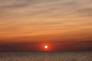beautiful sunset over the sea
