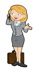 Cartoon Businesswoman Character Vector