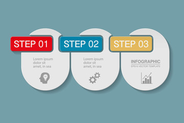 Vector infographic template for diagram, graph, presentation, chart, business concept with 3 options.