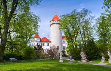 Fototapeta na wymiar Konopiste castle. It was established in the 1280s