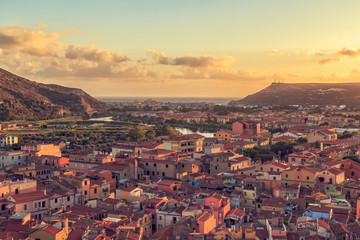 Sunset. in Bosa, Sardinia, Italy