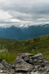 Mountain landscape along the National tourist route Aurlandstjel