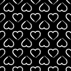 Seamless vector background with decorative hearts. Valentine's day. Hand-drawing. Textile rapport.