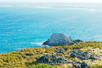 sea, sky, nature, summer, water, horizon, rocks