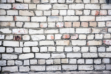 Old brick wall for background. The texture of the brickwork