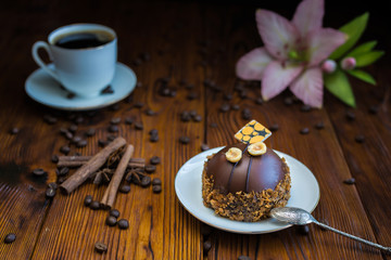 Chokolate cake with decorations