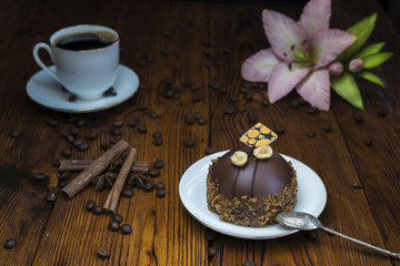 Chokolate cake with decorations