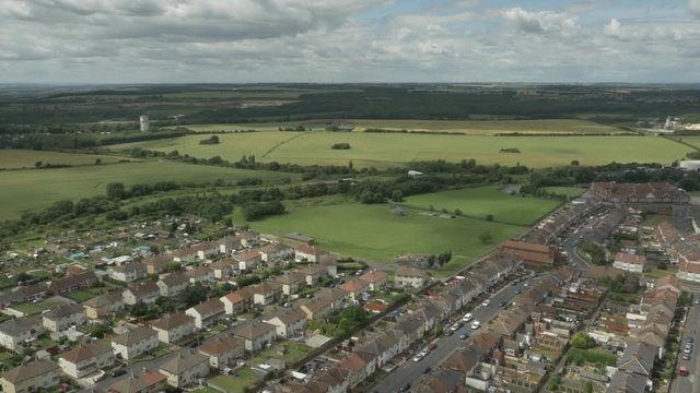 Aerial 25 of a Settlement of Houses in Doncaster, UK