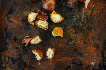 Peeled roasted chestnuts