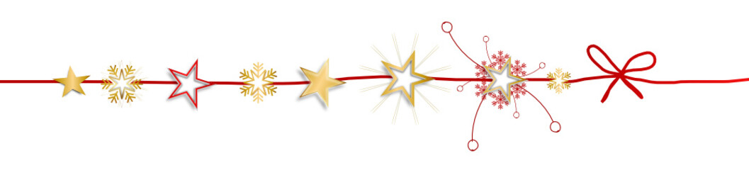 Schleife Stern Band Banner Rot Weihnachten Gold Hintergrund