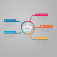 Obraz premium Vector infographic template for diagram, graph, presentation, chart, business concept with 5 options.