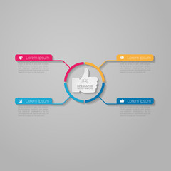 Vector infographic template for diagram, graph, presentation, chart, business concept with 4 options.