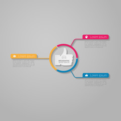 Vector infographic template for diagram, graph, presentation, chart, business concept with 3 options.