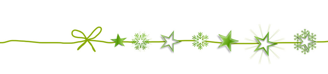 Fototapeta premium Stern Band Sterne Banner Schleife Grün weihnachten Stars 