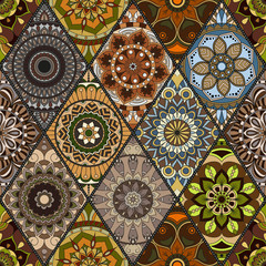 Seamless pattern. Vintage decorative elements. Hand drawn background. Islam, Arabic, Indian, ottoman motifs. Perfect for printing on fabric or paper.