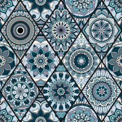 Seamless pattern. Vintage decorative elements. Hand drawn background. Islam, Arabic, Indian, ottoman motifs. Perfect for printing on fabric or paper. - 171197849