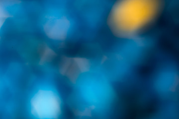Abstract blurred blue and yellow background, photo