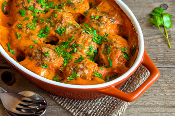 Baked meatballs