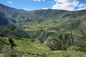 Fototapeta na wymiar Village of Carania and surroundings, Peru