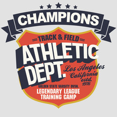 California t-shirt graphics, Sport wear typography emblem