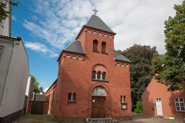 Fototapeta na wymiar Sct. Knuds church in town of Ringsted in Denmark