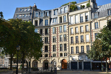 Place Dauphine à Paris, France