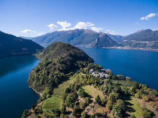 Lake Como, bay of Piona, abbey