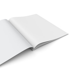 single spread of book, catalog or magazine mock-up template. A4 size. 3D rendering