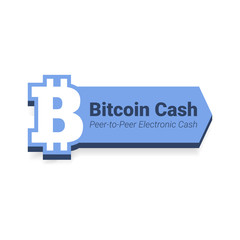 Bitcoin cash flat icon with title isolated on white background.