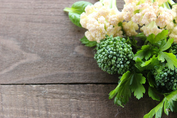 the greens on the table