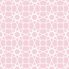 Geometric pale pink seamless pattern for fabrics
