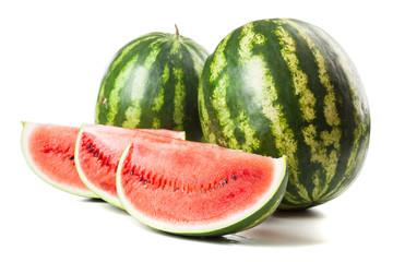 Ripe juicy watermelons
