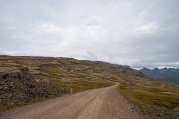 oxi mountain road in East Iceland