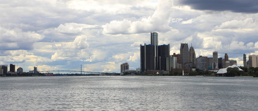 Detroit, Michigan, Windsor, Ontario and the Ambassador Bridge